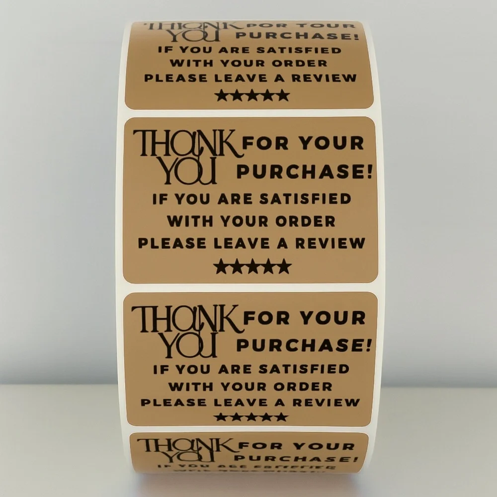 Thank You Stickers Please Leave a Review – Small Business Packaging Labels